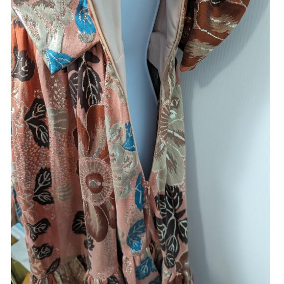 Ulla Johnson Fontaine Metallic Midi Dress Amaryllis Multicolor Runway  2 NWT - Picture 9 of 14